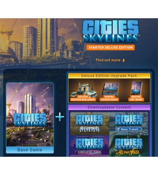 Cities: Skylines Starter Deluxe Edition Bundle Steam Key GLOBAL